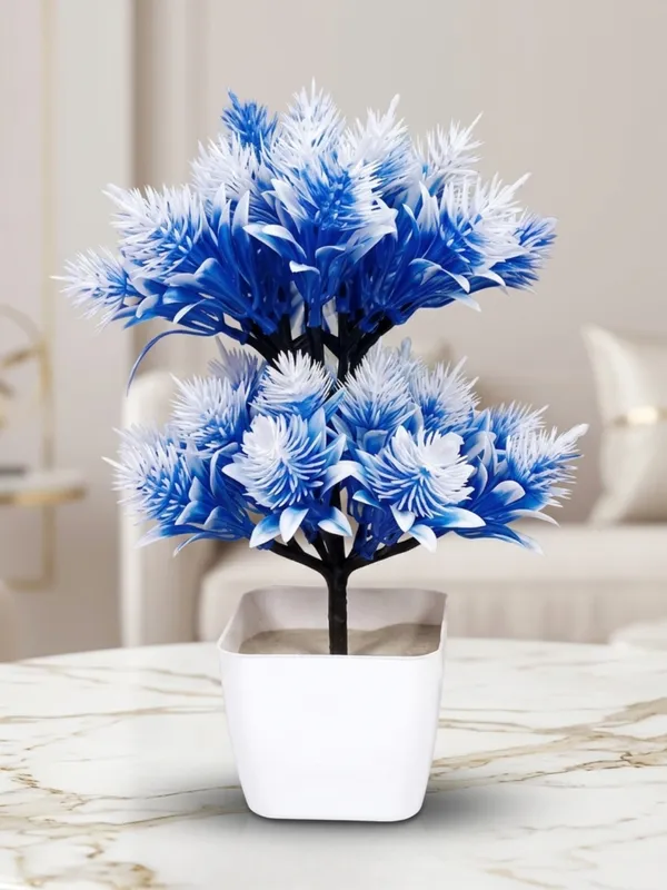 Plastic_Decor_Blue_White_Floral_Arrangement_Artificial_Plant_With_Pot_Pack_Of_2