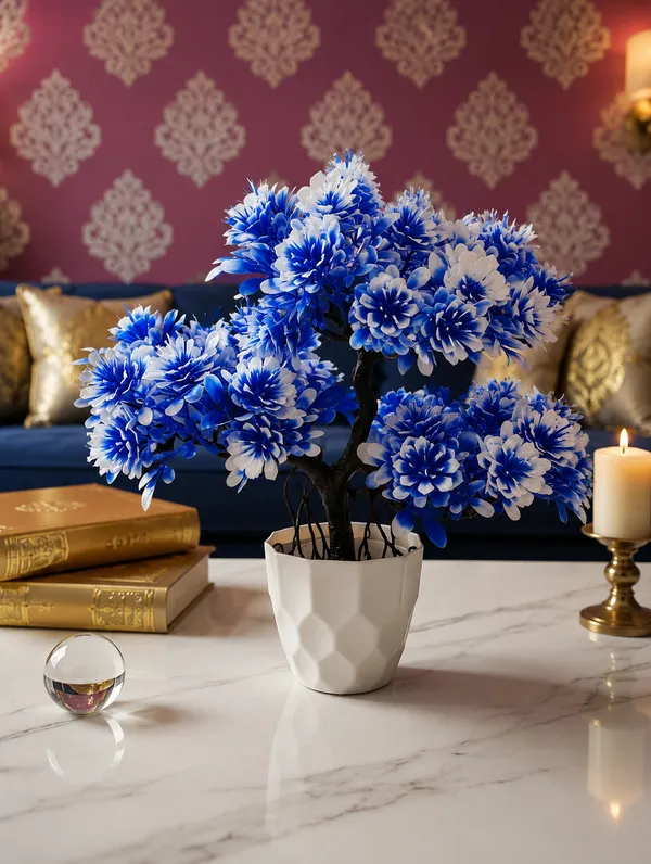 Plastic_Decor_Blue_White_Floral_Potted_Artificial_Plant_Pack_Of_2