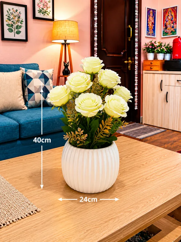Plastic_Decor_White_Rose_Floral_Artificial_Plant_Pack_Of_2