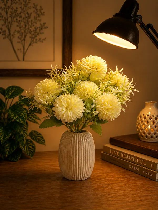 Plastic_Decor_White_Green_Chrysanthemum_Artificial_Flower_Bouquet_Pack_Of_2
