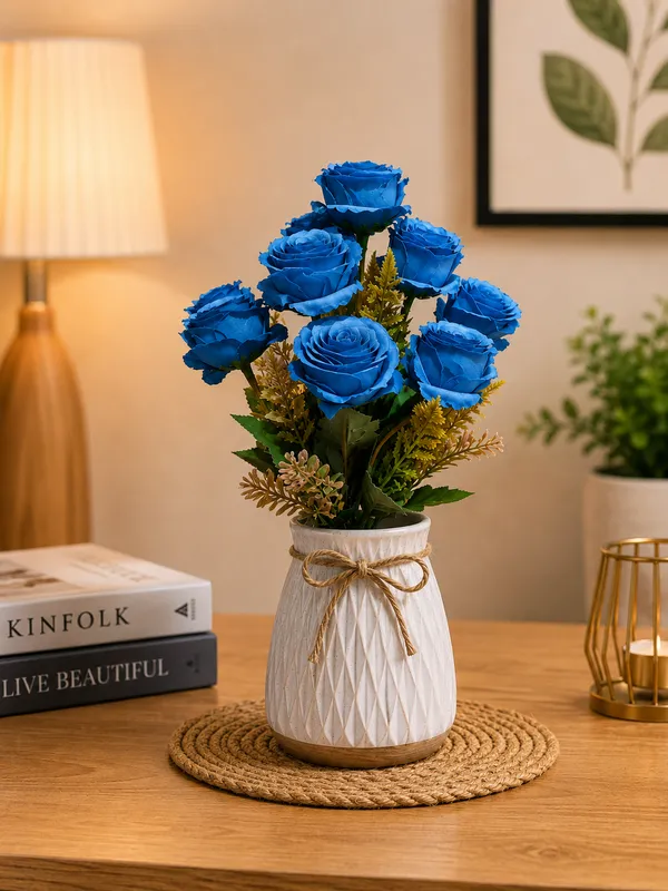 Plastic_Decor_Blue_Rose_Bouquet_Artificial_Plant_Pack_Of_2