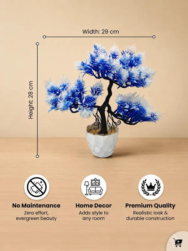 Plastic_Decor_Blue_White_Floral_Bonsai_Artificial_Plant_With_Pot_Pack_Of_2