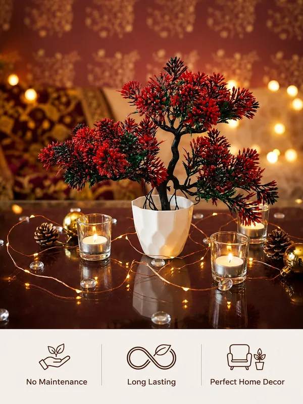 Plastic_Decor_Red_Green_Bonsai_Artificial_Plant_With_Pot_Pack_Of_2