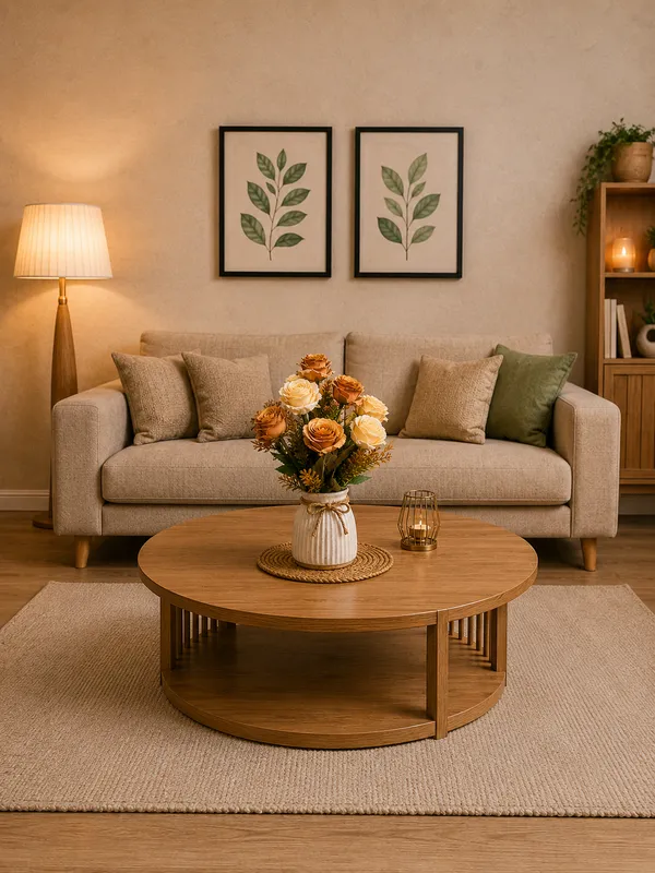 Plastic_Rustic_Cream_Brown_Rose_Artificial_Plant_Pack_Of_2