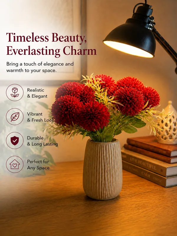Plastic_Decor_Red_Floral_Arrangement_Artificial_Plant_With__Pack_Of_2