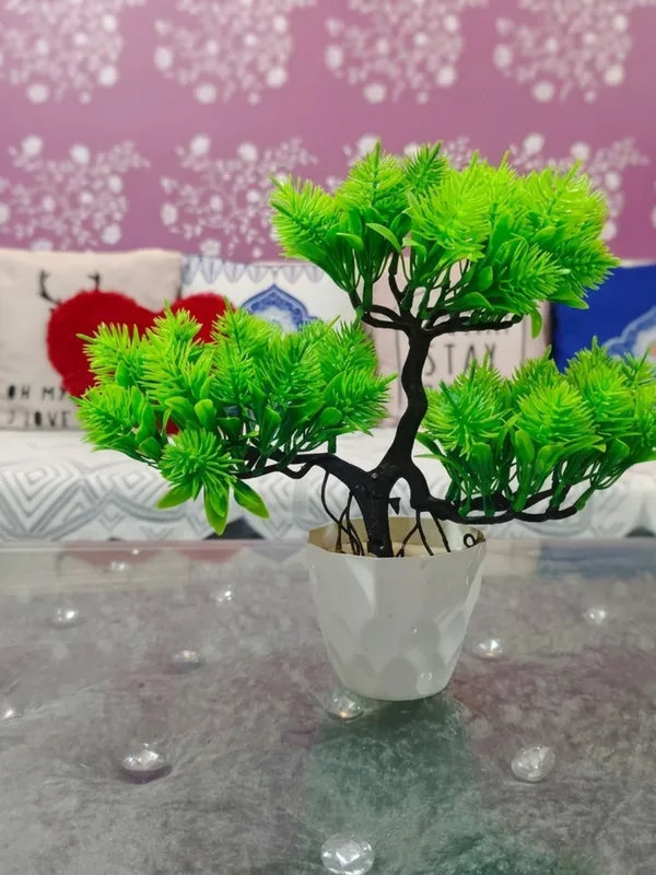 Plastic_Decor_Green_Evergreen_Bonsai_Artificial_Plant_With_Pot_Pack_Of_2