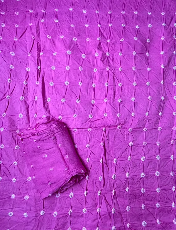 All_over_5_MTR_Chevron_Unstitched_Bandhej_Cotton_Suit_Pink_Bandhani_Suit_Set_