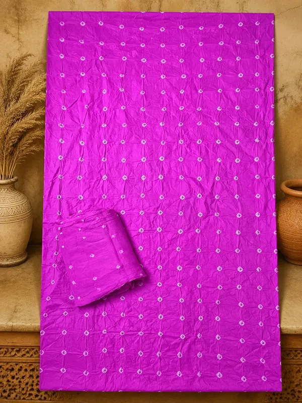All_over_5_MTR_Chevron_Unstitched_Bandhej_Cotton_Suit_Pink_Bandhani_Suit_Set_
