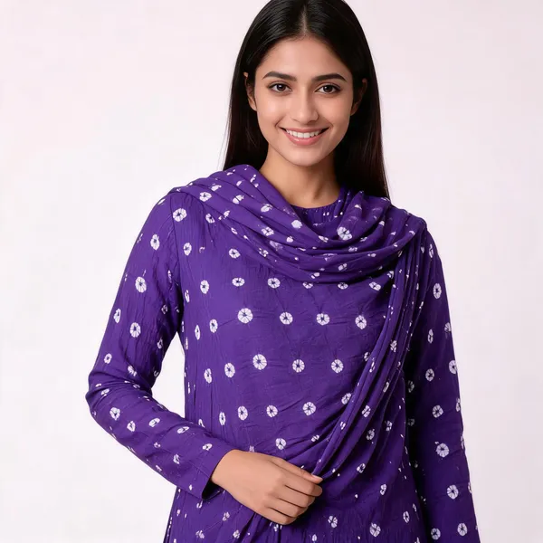 All_over_5_MTR_Chevron_Unstitched_Bandhej_Cotton_Suit_Purple__Bandhani_Suit_Set_