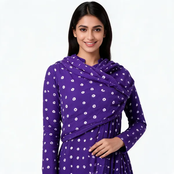All_over_5_MTR_Chevron_Unstitched_Bandhej_Cotton_Suit_Purple__Bandhani_Suit_Set_