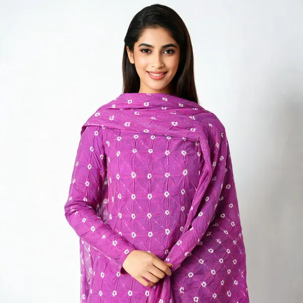 All_over_5_MTR_Chevron_Unstitched_Bandhej_Cotton_Suit_Pink_Bandhani_Suit_Set_