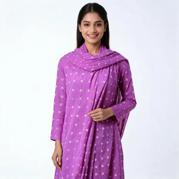 All_over_5_MTR_Chevron_Unstitched_Bandhej_Cotton_Suit_Pink_Bandhani_Suit_Set_