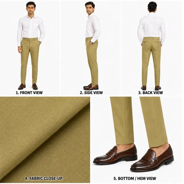 Khaki_Cotton_Blend_Formal_Pants