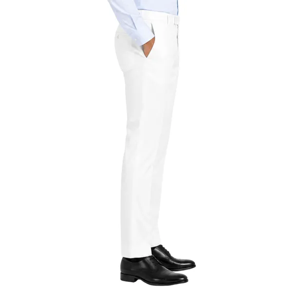 White_Fancy_Lycra_Formal_Pants