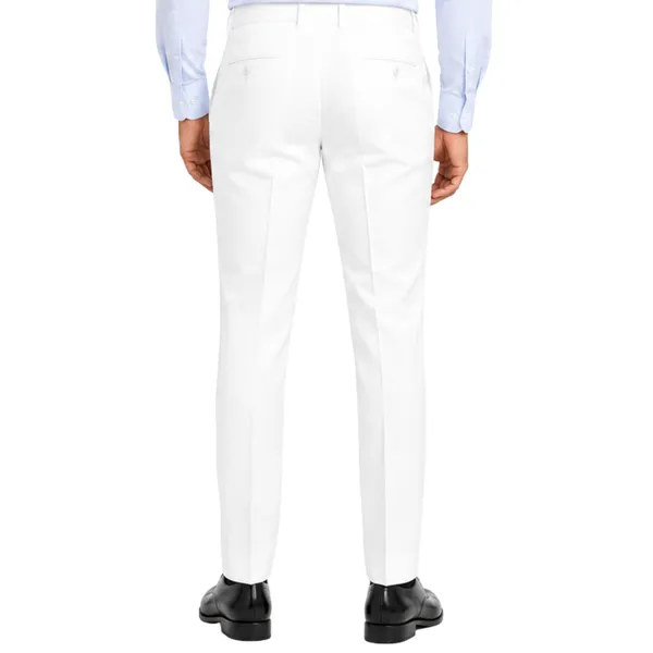White_Fancy_Lycra_Formal_Pants