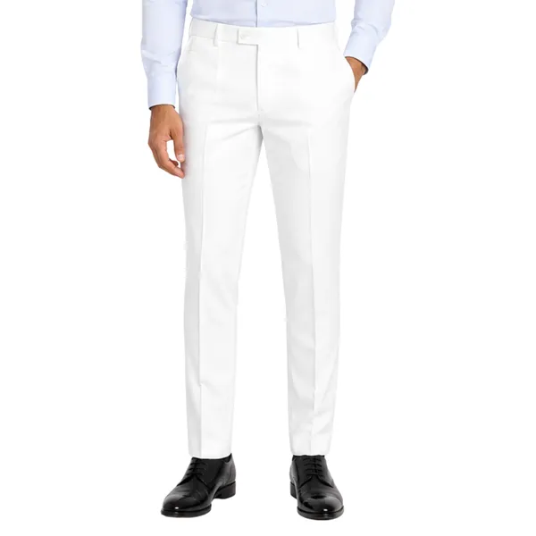 White_Polyester_Lycra_Formal_Pants_For_Men