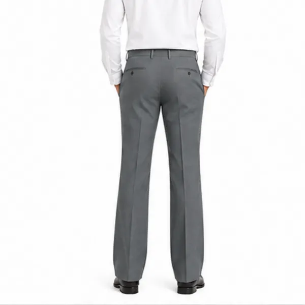Grey_Lycra_Press_Coat_Bootcut_Pants
