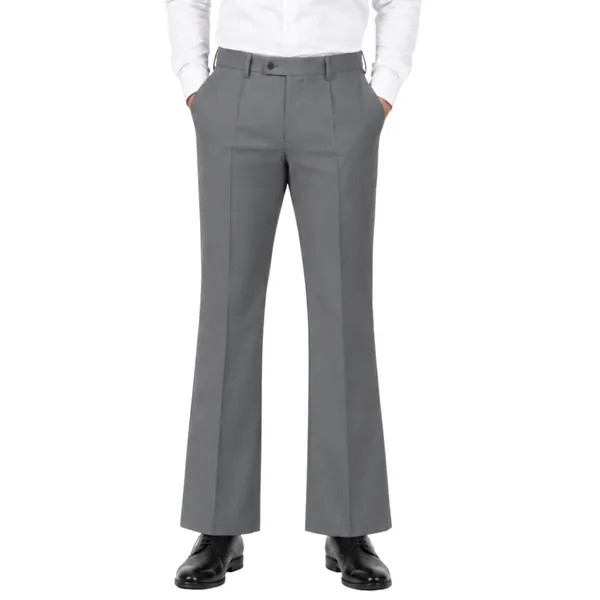 Grey_Lycra_Press_Coat_Bootcut_Pants