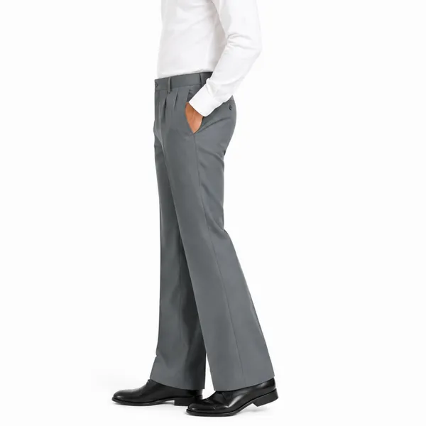 Grey_Lycra_Press_Coat_Bootcut_Pants