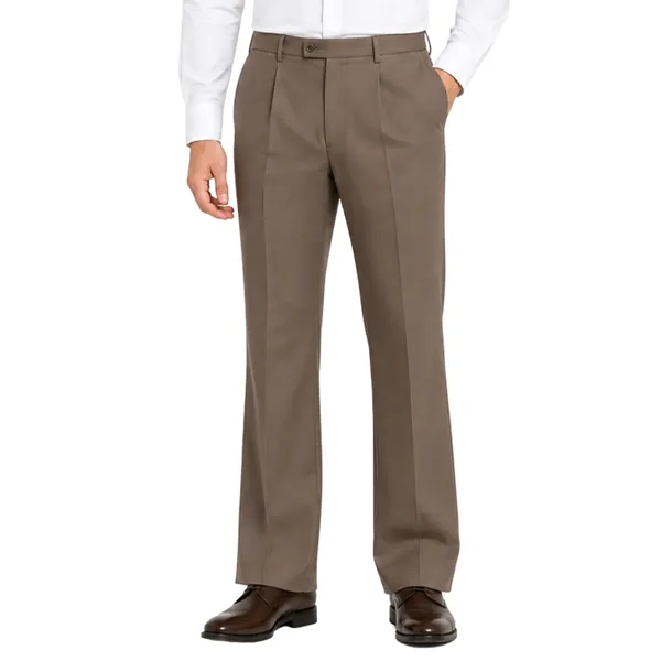 Brown_Lycra_Press_Coat_Bootcut_Pants