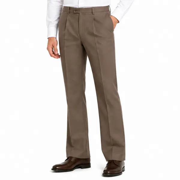 Brown_Lycra_Press_Coat_Bootcut_Pants