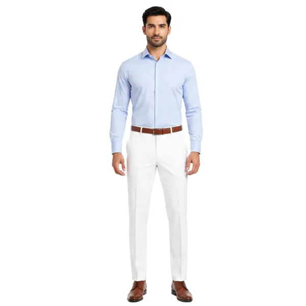 White_Straight_Fit_Lycra_Formal_Pants