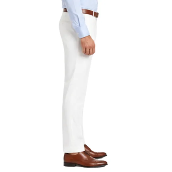 White_Polyester_Lycra_Straight_Fit_Formal_Pants_For_Men