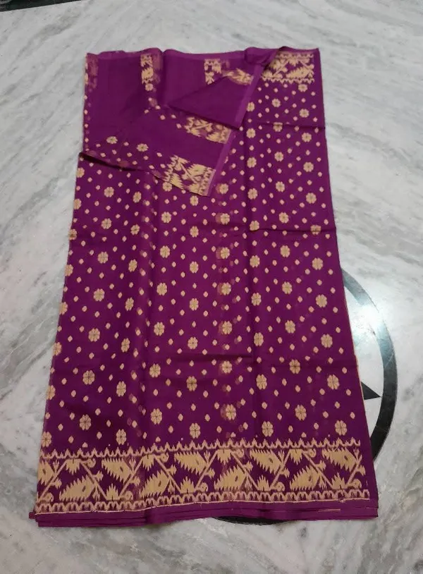 Purple_Patterned_Saree_for_Women
