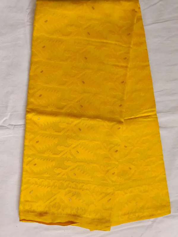 Yellow_Woven_Pattern_Saree_For_Women