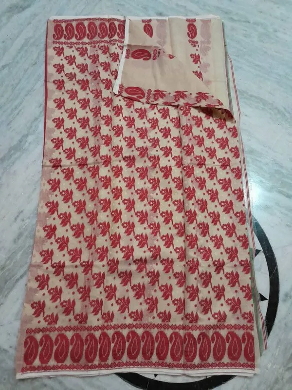 Cream_Floral_Print_Saree_for_Women