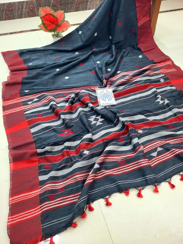 Navy_Blue_Handloom_Saree_for_Women
