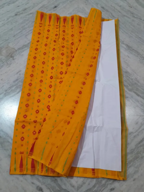 Yellow_Printed_Ethnic_Saree_for_Women