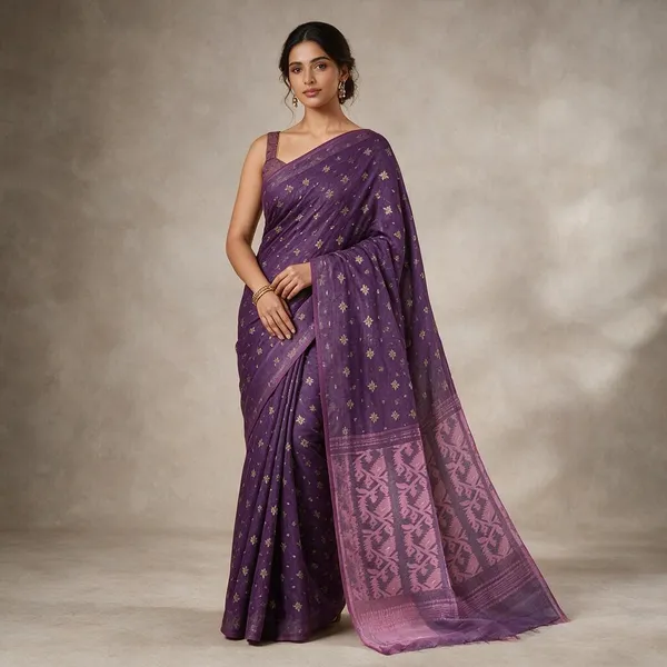 Purple_Woven_Saree_For_Women