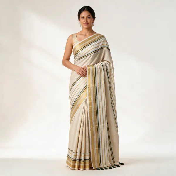 Beige_Mul_Cotton_Onam_Striped_Saree_For_Women