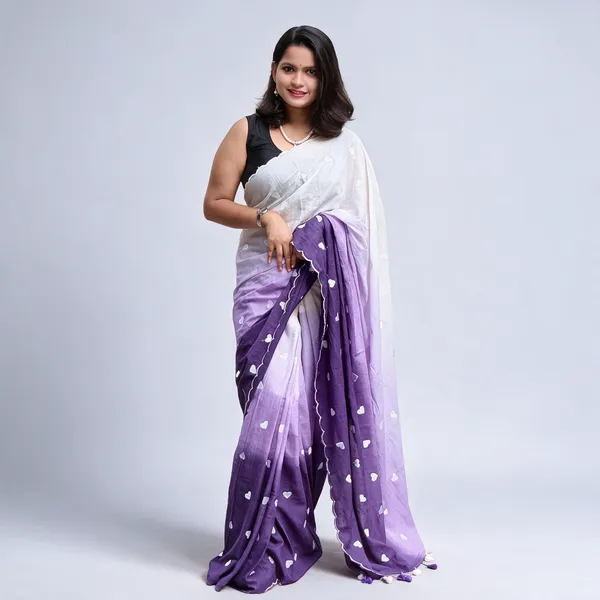 Purple_Mul_Cotton_Embroidery_Heart_Print_Scalloped_Border_Saree_For_Women