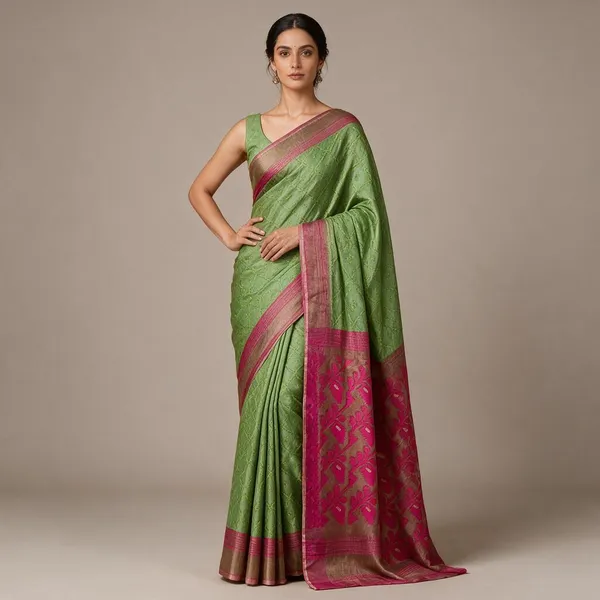 Green_Brocade_Saree_For_Women