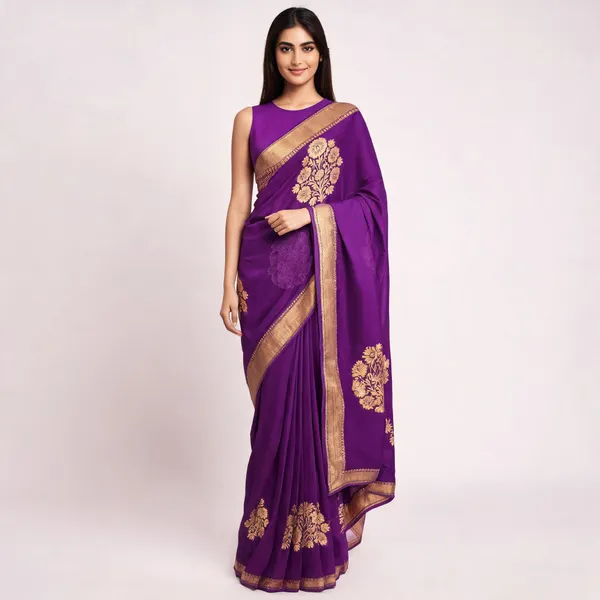 Purple_Kora_Organza_Zari_Work_Designer_Banarasi_Saree_For_Women