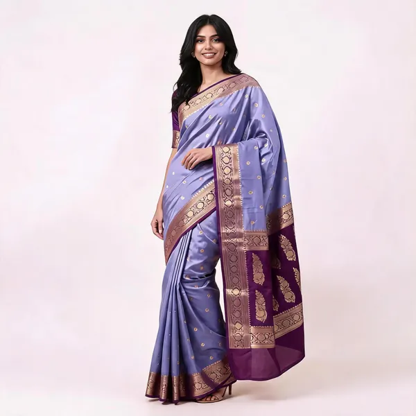Lavender_Kora_Organza_Zari_Work_Buti_Banarasi_Saree_For_Women