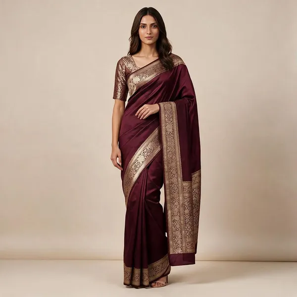 Maroon_Katan_Silk_Zari_Work_Banarasi_Saree_For_Women