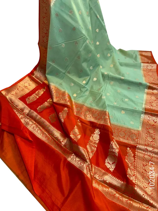 Kora_Organza_Zari_Work_Buti_Banarasi_Saree