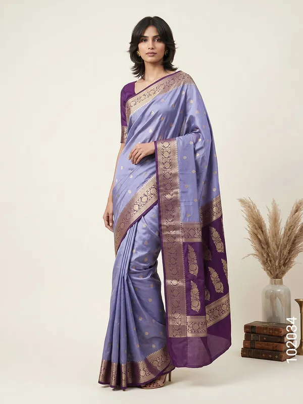 Kora_Organza_Zari_Work_Buti_Banarasi_Saree