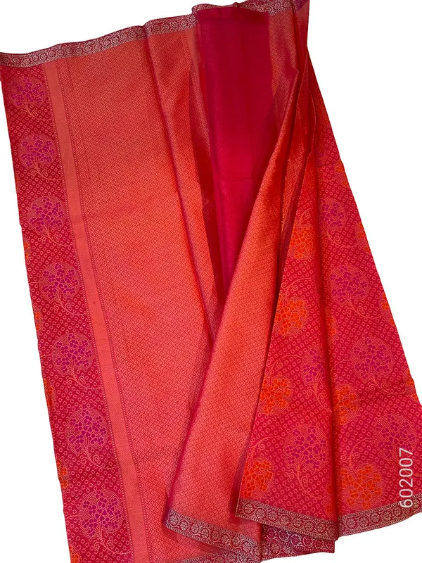 Coral_Woven_Patterned_Cotton_Silk_Saree