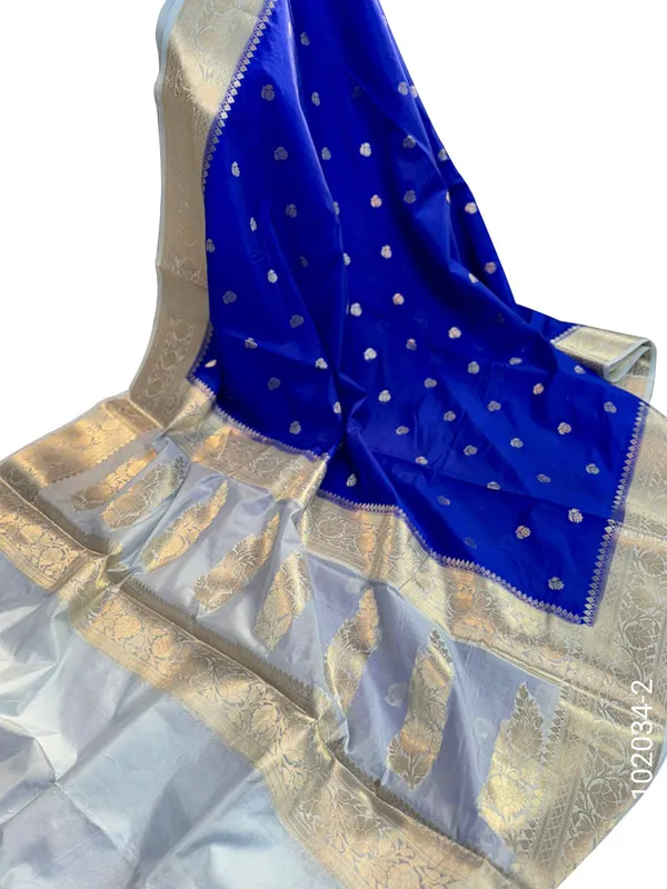 Kora_Organza_Zari_Work_Buti_Banarasi_Saree