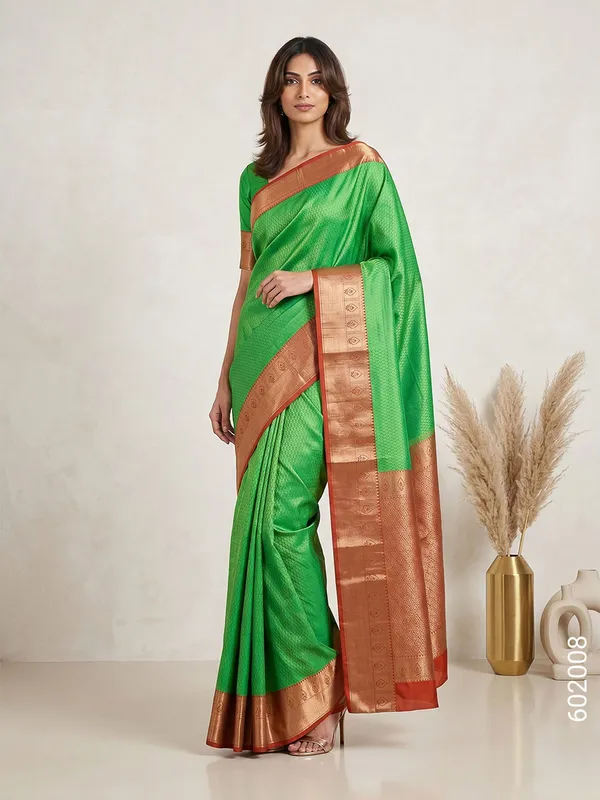 Green_Traditional_Cotton_Silk_Saree
