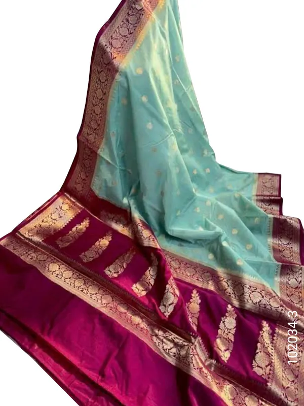 Kora_Organza_Zari_Work_Buti_Banarasi_Saree