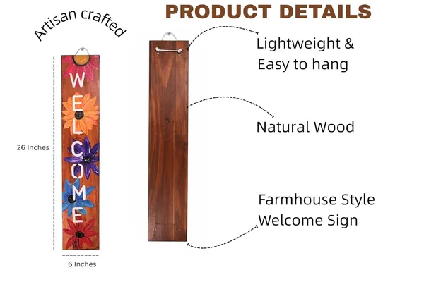 Welcome_Hanging_Wooden_Wall_Decor_for_Main_Door_Entrance_|_Hand_Painted_Rustic_Welcome_Sign_|_Decorative_Wall_Hanging_for_Home,_Living_Room,_Entryway,_Porch_&_Farmhouse_|_26_x_6_Inches
