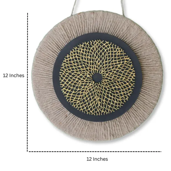 VOGUISH_Wall_decor_items_for_living_room_||_Wall_Plates_Set_of_2_||_Wall_Decor,_12_Inches,_Boho,_Wood_Hanging_Decorations_for_Living_Room,_Bedroom,_Office,_|_Wall_art_for_bedroom