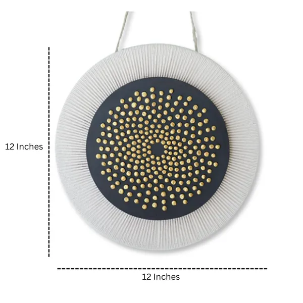 VOGUISH_Wall_decor_items_for_living_room_||_Wall_Plates_Set_of_2_||_Wall_Decor,_12_Inches,_Boho,_Wood_Hanging_Decorations_for_Living_Room,_Bedroom,_Office,_|_Wall_art_for_bedroom