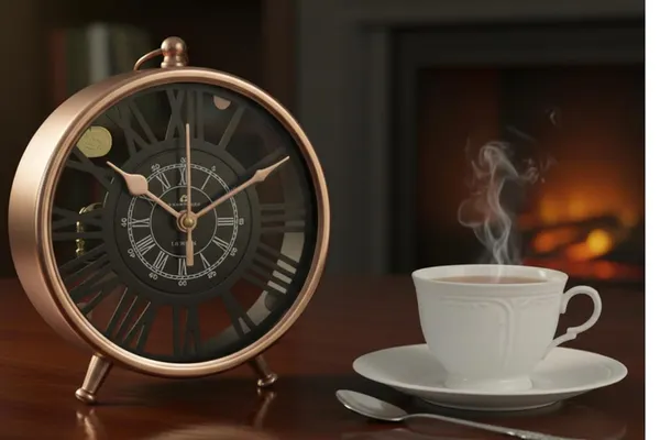 Vintage_Table_Alarm_with_Roman_Numerals_|_Battery_Operated_Analog_Timepiece_for_Living_Room,_Bedroom_&_Office_Desk_|_Classic_Decorative_Tabletop_Decor_|_Rose_Gold_&_Black