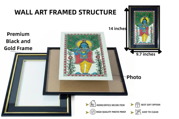 Madhubani_Krishna_Art_Framed_Painting_For_Home,_Office,_Hotel,Shop_Etc.